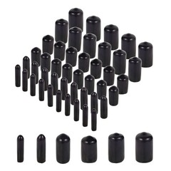 Aleric Rubber End Caps -60pcs Flexible Screw Thread Protector Covers Rubber Bolt