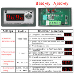 5K 10K 20K 100K Ohm Digital Display Potentiometer Variable Resistor DC 6-30V