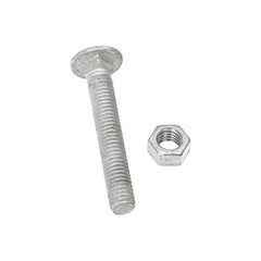 3/8 x 2 1/2″ Long Carriage Bolts with Nuts, Galvanized Steel (Pack of 25)