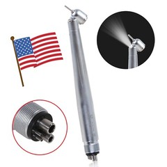1-10* Fit Dental 45° Angle/Big Head Light E-generator Fiber Optic Handpiece