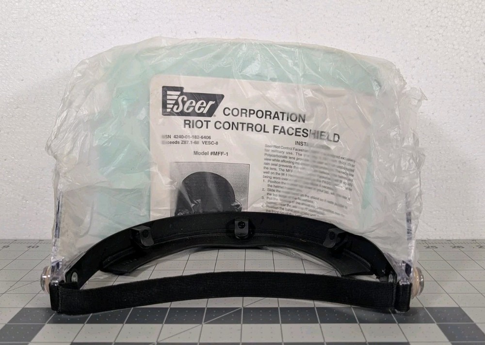 New Seer Riot Control Face Shield MFF-1 for PASGT NATO M-1 Rothco Helmet Visor