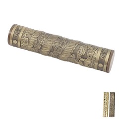 Metal Tube Container Embossed Pattern Water Proof Sealed Storage Tube