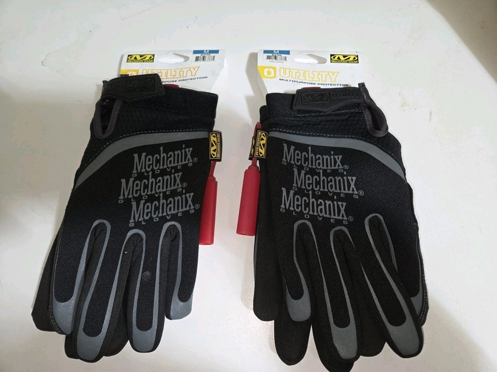 TWO PAIR Mechanix Wear Synthetic Leather Utility Work Glove MEDIUM