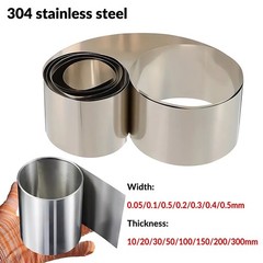 304 Stainless Steel Thin Plate Band Foil Sheet Metal Strip Roll 0.05mm – 0.5mm