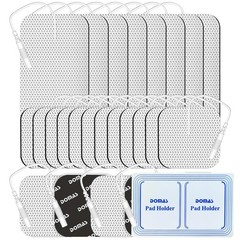 DOMAS 24 Pack 2×2&2×4 TENS Pads with Pad 2 x 2 inch, 2 x 4 White