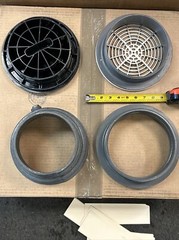 SIOUX CHIEF 832-6DSR FINISH LINE ADJUSTABLE FLOOR DRAIN DI 6” NO HUB 9” SS GRATE