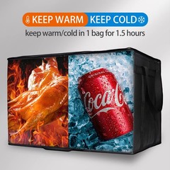 Bodaon Insulated Food Delivery Bag, XXXL Pizza Bags XXX-Large, Black