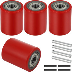 Pallet Jack Load Wheels 3″ x 3.75″ with Bearings – 2 Pair Replacement Set