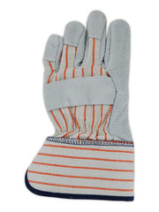 Duramaster TB725E Gunn-Cut Leather Palm Glove with Safety Cuff, 12 Pairs, Blue &