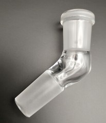 14mm 45 Degree Angle Glass Ground Joint Attachment Adapter GonG Elbow