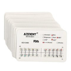 10Packs AZDENT Dental Orthodontic Brackets Braces Metal Mini MBT 022 3-4-5 Hooks