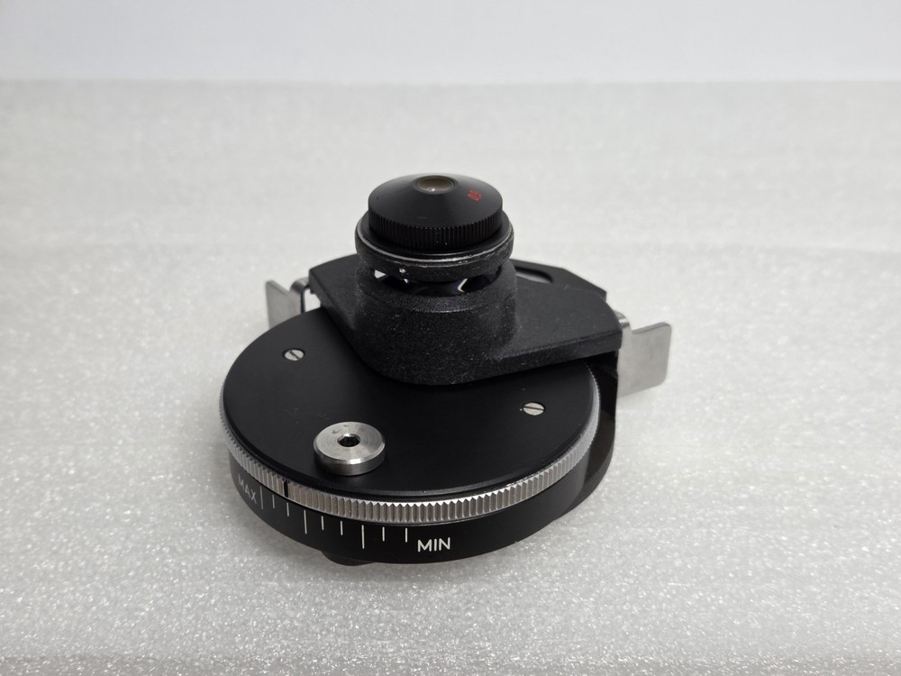 Zeiss Microscope Condenser with Flip Top Lens and Diaphragm.
