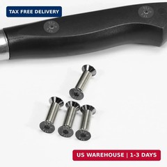 10 Packs Knife Handle Screws Rivets Bolts Fasteners,Hex Flat Head Screws for Bla