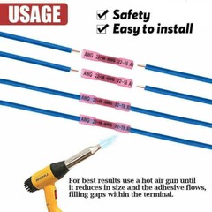 100x Solder Sleeve Heat Shrink Tubing Waterproof AWG 16-22 Wire Splice Connector