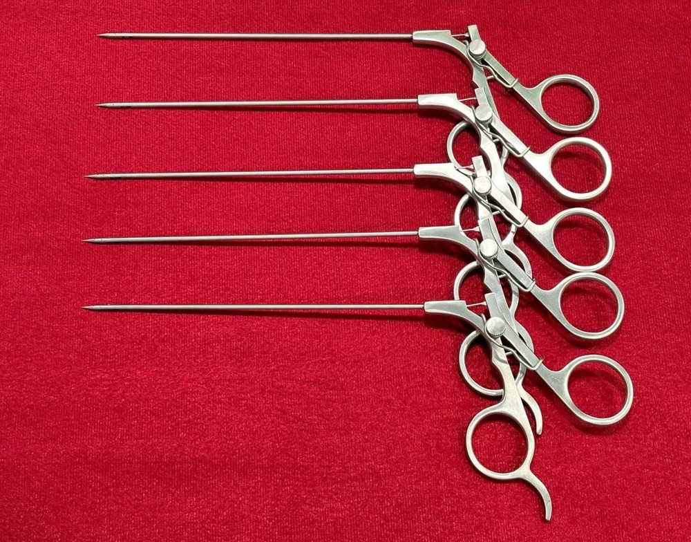 5pc-Laparoscopic Suture Passer Fascial Closure Port Closure 2.5mmx170mm Reusable