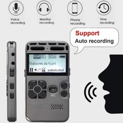 64GB Rechargeable LCD Digital Audio Sound Voice Recorder Dictaphone MP3 Player