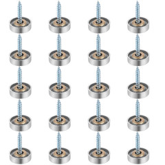 20 Pieces Stainless Steel Screw Cover Cap, 0.63″/16Mm Diameter Mirror