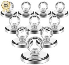 Fishing Magnetic Hooks hanger 40 60 N52 100 lbs Heavy Duty strong magnet set lot