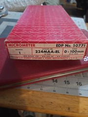 NOS Starrett Mechanical Outside Micrometer Caliper 0mm-100mm No. 244M 224MAA-RL