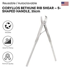 Coryllos Bethune Rib Shear S Shaped Handle 35cm Surgical Orthopedic Instruments