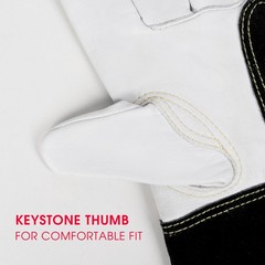 Premium Goatskin TIG Welding Gloves, True-Fit, High Dexterity, Size M/L/XL