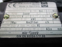 VEM MOTORS K21R63K4 230/400V 0.77/0.44A NSNP
