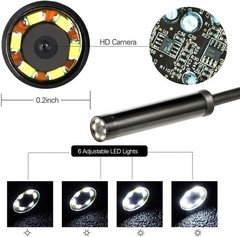 HD 3 in 1 Inspection Camera with Adjustable LED & USB Connectivity for Easy Use