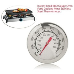 Grill Thermometer 100 ~ 1000 Fahrenheit 50??~400??/100F~1000F Color: Silver