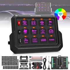 Wireless Switch Panel, 4/6/8/12 Gang Led Touch Switch Remote Control Circuit Box