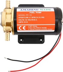 12V 3.7GPM Scavenge Impellor Pump for Diesel Fuel Scavenge Oil Transfer White