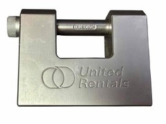 United Rentals Trailer Container Block Lock Straight Shackle Padlock w/4 Keys