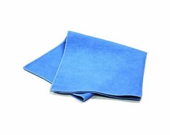 12 Pack of Glass Cleaning Microfiber Cloths 16 x 16 Blue Suede All Purpose Cloth