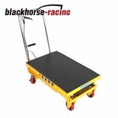 330 lbs Hydraulic Lift Table Cart Manual Double Scissor Lift Table 50″