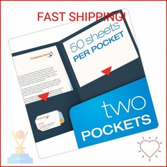 Oxford Twin-Pocket Folders, Textured Paper, Letter Size, Dark Blue, Holds 100 Sh