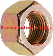 3/4-16 Steel Grade 8 Hardened Hex Nuts 3/4×16 Nut 3/4 x 16 ZY Fine Thread