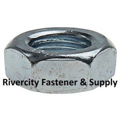 7/8-9 Hex Jam Nuts Thin / Half Nut 7/8×9 Nuts 7/8″ x 9 Zinc Plated Steel