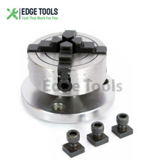 New Tilting Rotary Table 4″(100mm) + 70mm Independent Chuck 4 Jaws EDGE TOOLS