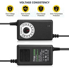 Facmogu AC to DC Adjustable Power Supply, 100-240V 3-12V 2A, Black