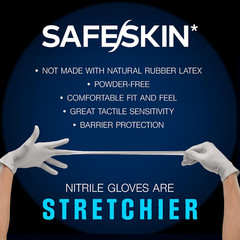 Nitrile Exam Gloves Disposable – 3.5 Mil, Gray, Powder Free Gloves for Medical,