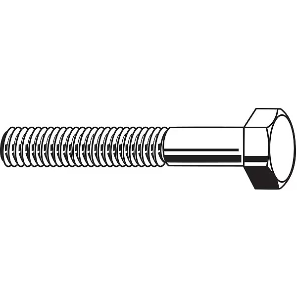 Grade 8, 7/8″-14 Hex Head Cap Screw, Zinc Yellow Steel, 4 In L, (15 Pack)
