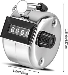 12 Pcs Hand Tally Counter 4-Digit Lap Counter Clicker, Manual Mechanical