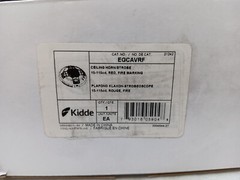 Kidde Commercial Fire Alarm Solutions Ceiling Horn Strobe EGCAVRF / Red