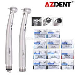 Dental Fiber Optic LED E-generator High Speed Handpiece 2/4 Holes/Diamond Bur FG