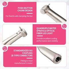 NSK Style Dental Brushless LED Micro Motor /1:5 Increasing LED Contra Angle US