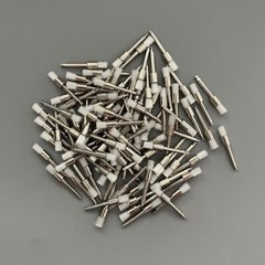 100 Pcs Dental Disposable White Nylon Polishing Flat Latch Polisher Prophy Brush