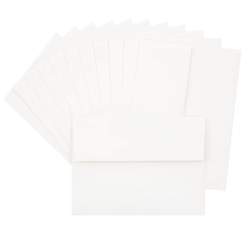 NIB Waverly Hall Blank A7 White Envelope 1000CT 70lbs Square Flap 5.25” x 7.25”