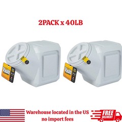 2 PACK Gamma2 Vittles Vault Stackable Pet Food Storage, 40-lb