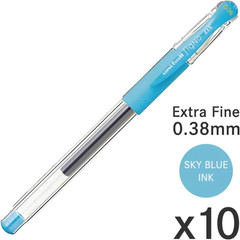 Uni-Ball Signo Snap Cap Gel Ink Ballpoint Pen, 0.38Mm Extra Fine Point, Sky