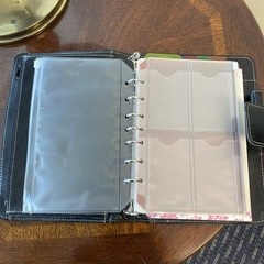Compact Franklin Covey Planner Black Magnetic Snap 6-Ring & Accessories