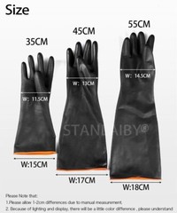 Black Rubber Acid Alkali Resistant Chemical Industry Labor Protective Glove
